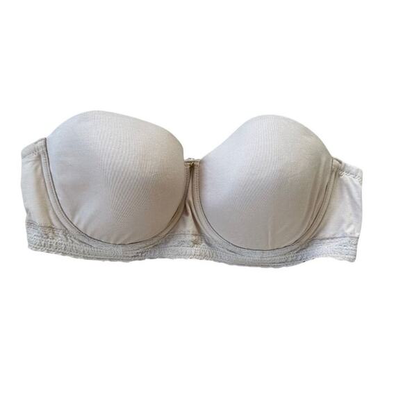 Natori Pure Luxe Strapless Contour Underwire Bra Cafe 32DD - Picture 1 of 6
